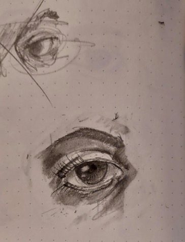 Études d'yeux au crayon