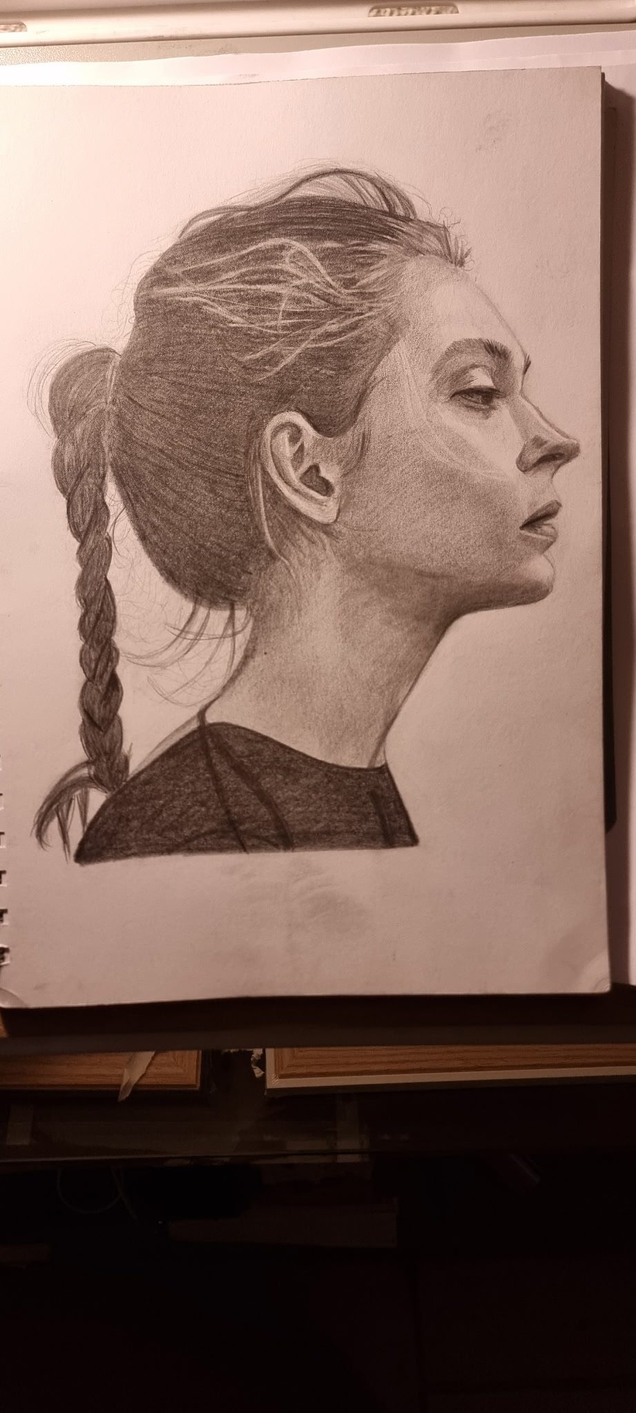 Portrait au crayon graphite